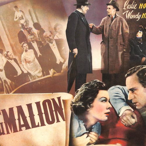 Folleto de la película "Pygmalion" y retrato de Kay Francis en revista Cinevida
