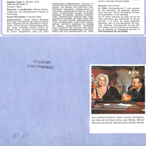 Fascículo de 'EL CINE - Enciclopedia del 7.º Arte'