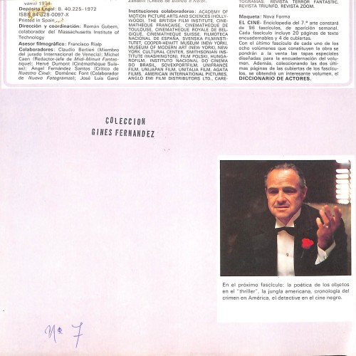 Fascículo de 'EL CINE- Enciclopedia del 7.º arte'