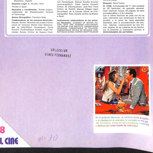 Fascículo de enciclopedia cinematográfica "El Cine"