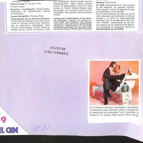 Fascículo de enciclopedia de cine