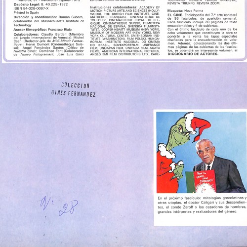 Fascículo de enciclopedia de cine