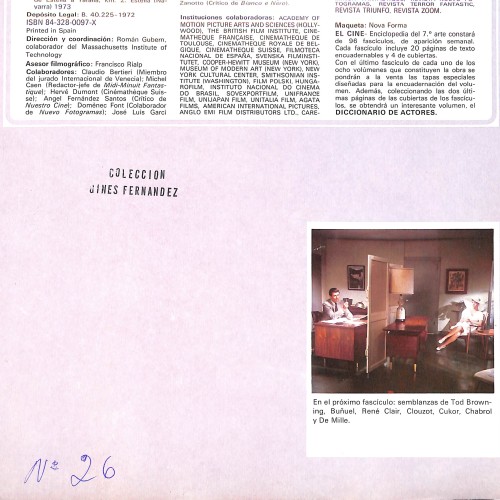 Fascículo de 'EL CINE - Enciclopedia del 7.º arte' (nº 26)
