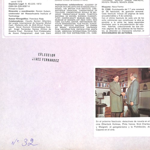 Fascículo de 'EL CINE- Enciclopedia del 7.º arte', número 32