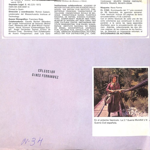 Fascículo de 'El Cine - Enciclopedia del 7.º arte', Colección Ginés Fernández
