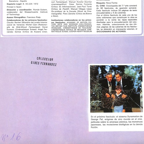 Fascículo de 'EL CINE - Enciclopedia del 7.º arte'