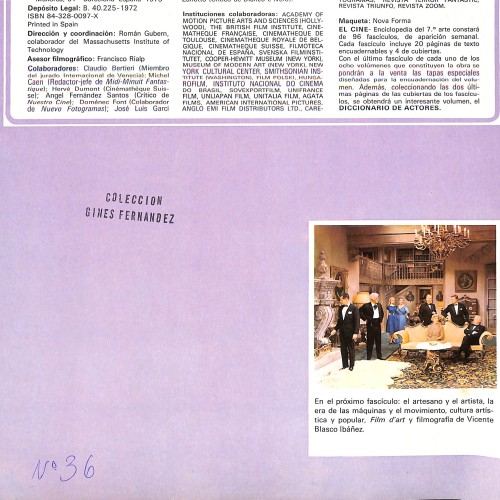 Fascículo n.º 36 de 'El Cine - Enciclopedia del 7.º arte'