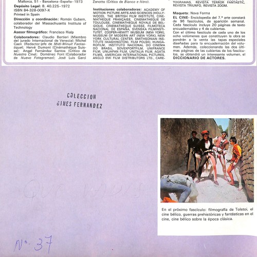 Fascículo de la revista 'El Cine', número 37