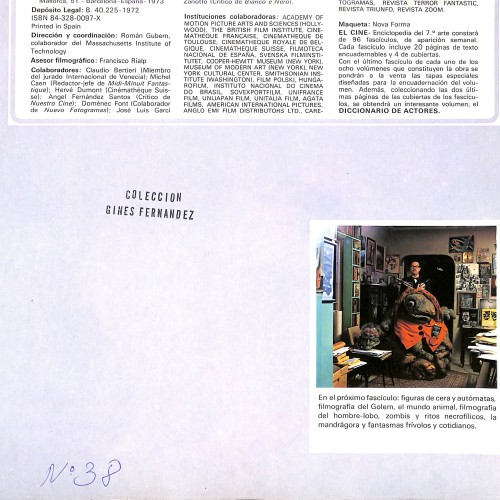 Fascículo de 'EL CINE - Enciclopedia del 7.º arte' con portada de Christopher Lee como Drácula