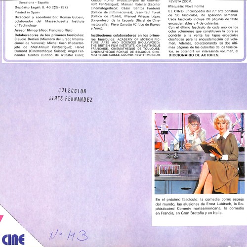 Fascículo de la revista 'El Cine', número 7