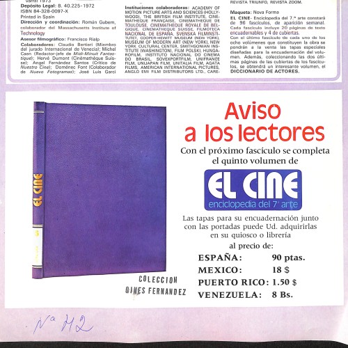 Fascículo de 'El Cine: Enciclopedia del 7º Arte' con escena naval en portada