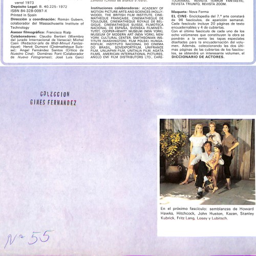 Fascículo de 'EL CINE - Enciclopedia del 7.º arte' nº 55