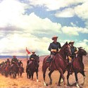 Fascículo de la enciclopedia "El Cine", con imagen de caballería de película del oeste en portada