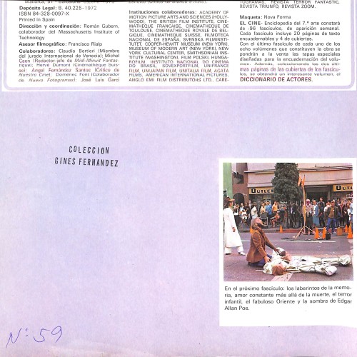 Fascículo de El Cine - Enciclopedia del 7º Arte, número 59