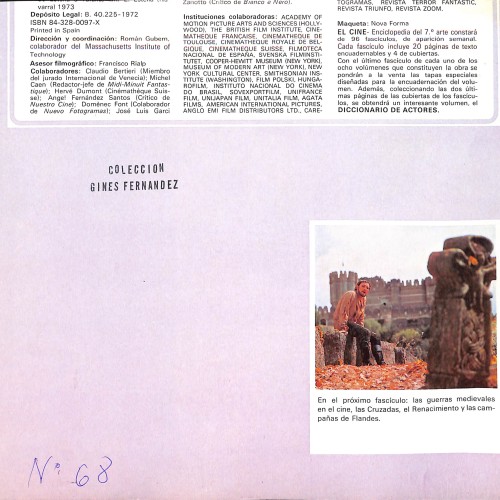 Fascículo de 'EL CINE - Enciclopedia del 7.º arte' Nº 68