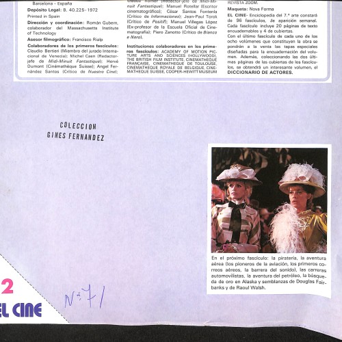 Fascículo de la enciclopedia "El Cine", número 2, edición española