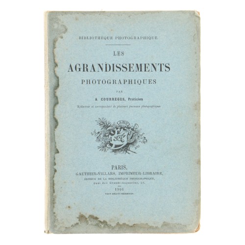 Libro "Les agrandissements photographiques" A. Courreges, practicien