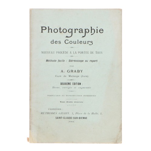 Libro Photograpie des Couleurs, A. Graby