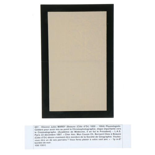 Manuscrito original de Etienne Jules Marey