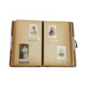 Leather album with photographs photographs