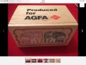 Boîte publicitaire Agfa deux éléphants indiens