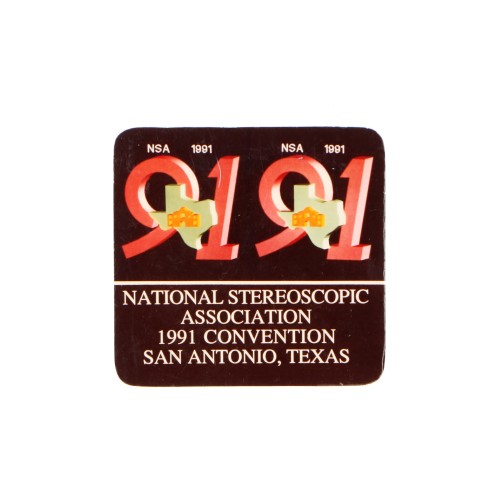 Medalla identificativa Congreso National Stereoscopic Association 1991 Convention San Antonio, Texas x2