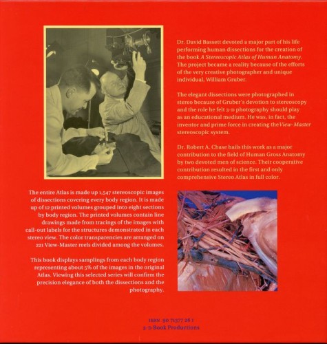Libro "A stereoscopic Atlas of Human Anatomy" con 12 placas view-master (Ingles)