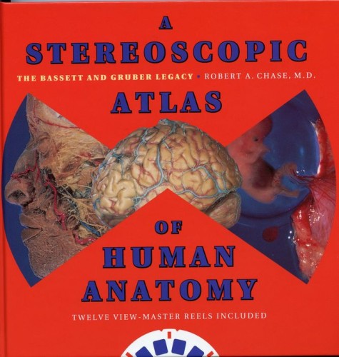 Book" A stereoscopic Atlas of Human Anatomy" with 12 plates view-master
