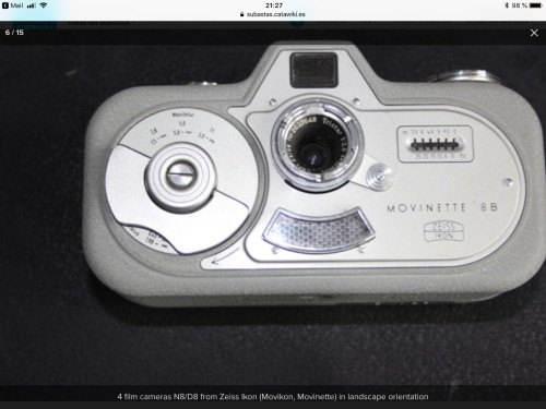 Zeiss Ikon camera film 8B Movinette