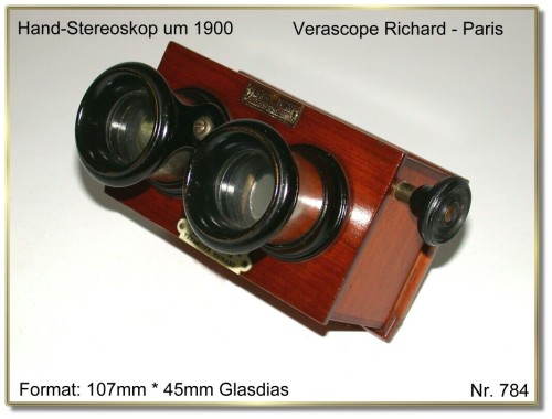 Stereo viewer Verascope Richard Krauss & Pean Zürich Stuttgart 107x45mm