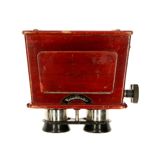 Voigtländer wooden stereo viewer with 60 images mahogany