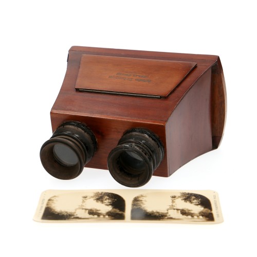 Estereoscopio antiguo de madera Felix POTIN con 1 vista