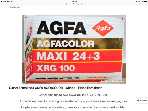 AFGA affiche émaille