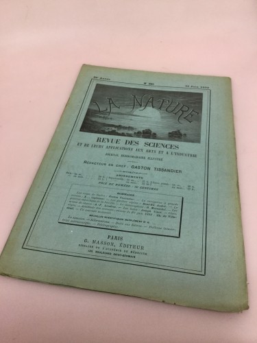 La Nature Revue des sciences et de leur applications aux arts et a l'indutrie, nº 995