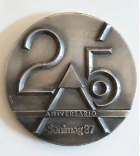 Medalla 25 aniversario  sonimag  Barcelona 1987