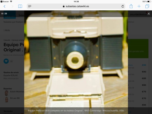 Cámara equipo Polaroid 160 completo en su maleta original y copiadora 240