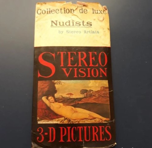 Book 'Old collection of stereoscopic naked' and visor