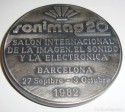 Médaille Sonimag 1982 20 International Hall Foire de l'image, le son et l'électronique