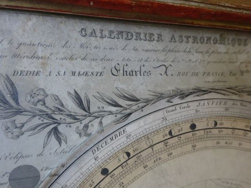 Astronomic carton calendrier perpétuel encadrée