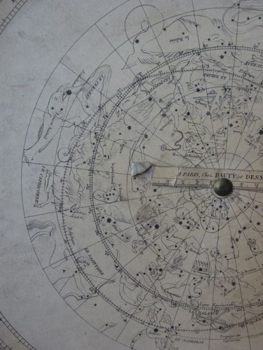 Calendario astronómico y perpetuo en cartulina enmarcada