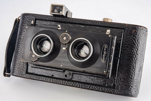 Cámara estereo híbrida Ica Polyskop Kodak NO.  3A Model C V18