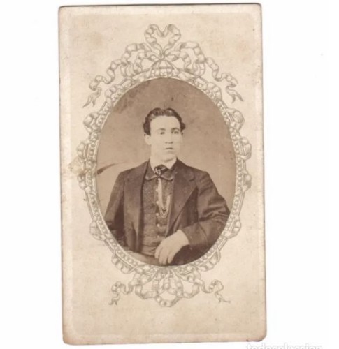 Carte de Visite en orla de Fernando y Anäis Napoleón (Barcelona)