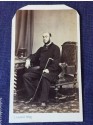 Carte de visite Chevalier avec une barbe et une chaise de canne J. Laurent