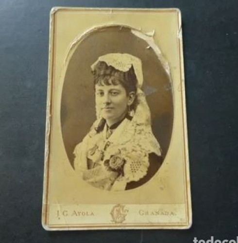 Carte de visite retrato de dama de Ayola