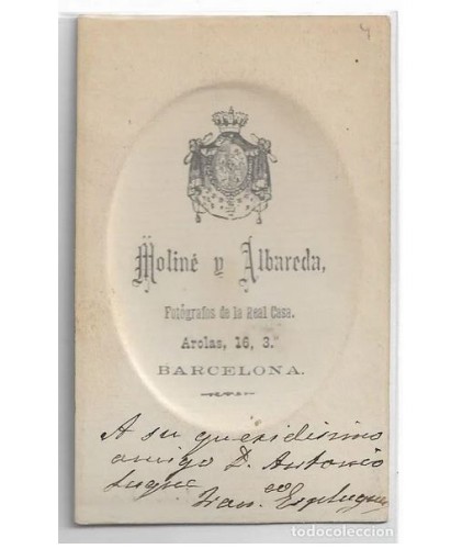 Carte de visite de Moliné y Albareda