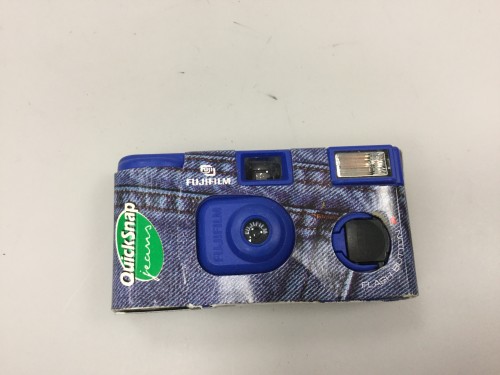 Cámara desechable Fuji Quicksnap Jean Azul