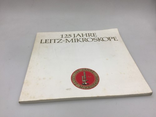 Libro '125 años de microscopios leitz' (Aleman)