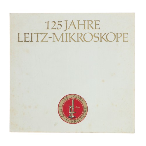 Libro '125 años de microscopios leitz' (Aleman)