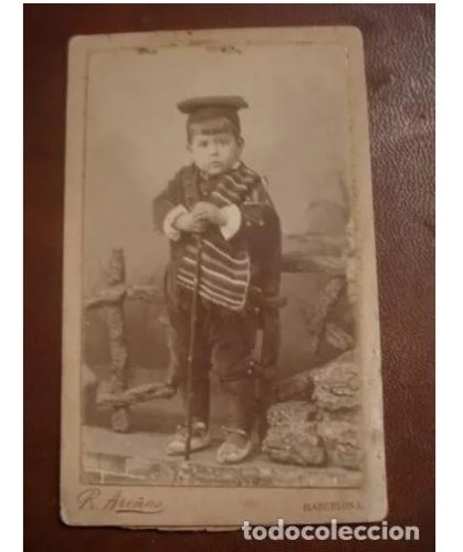 Carte de visite shepherd boy dressed Rafael Areñas