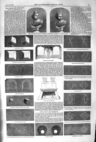 Página sobre la estereocopía de 1852 en la publicación "The Ilustrated London News"